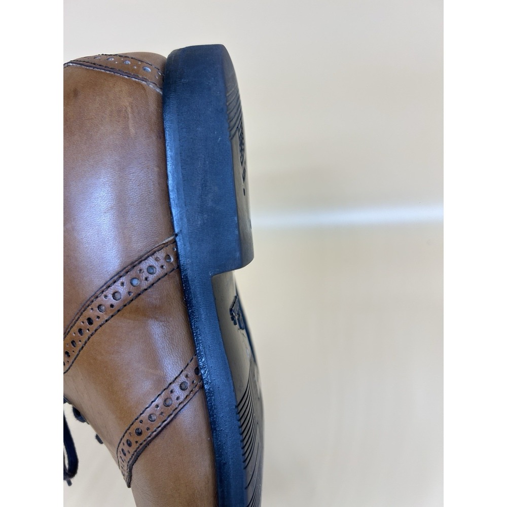 Allen Edmonds Brown Leather Oxford 8.5 D Cap Toe Vibram Sole USA - Picture 8 of 10